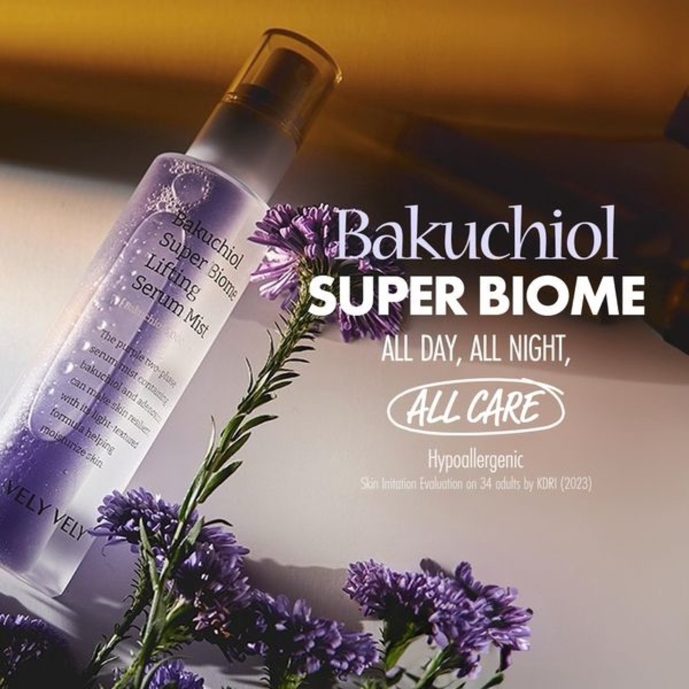 VELY VELY Bakuchiol Super Biome Lifting Face Serum Mist – Dual-Phase